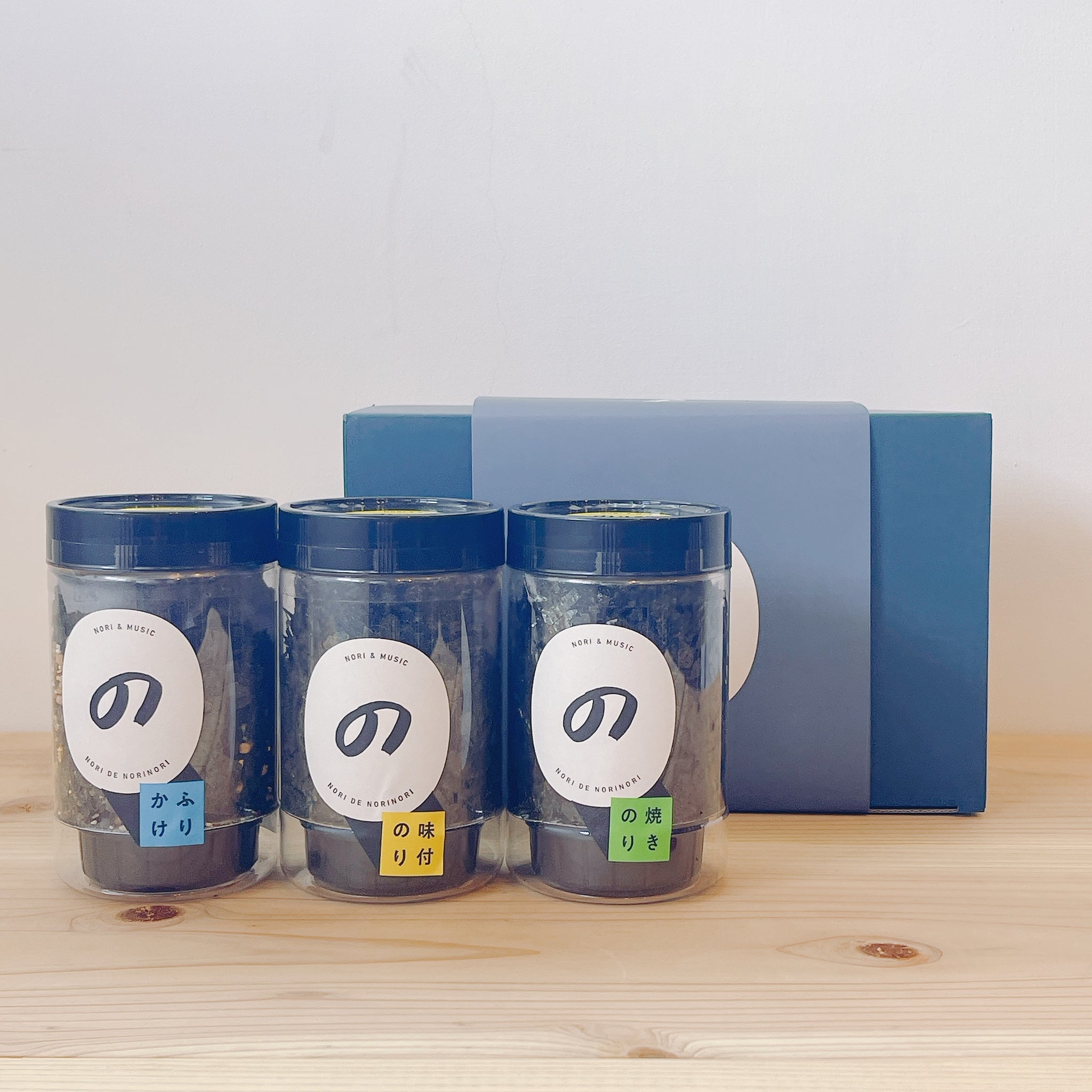 のりでノリノリ（ふりかけ・味付のり・焼きのり）｜箱入り3個セット【有明海産】（ボトル）