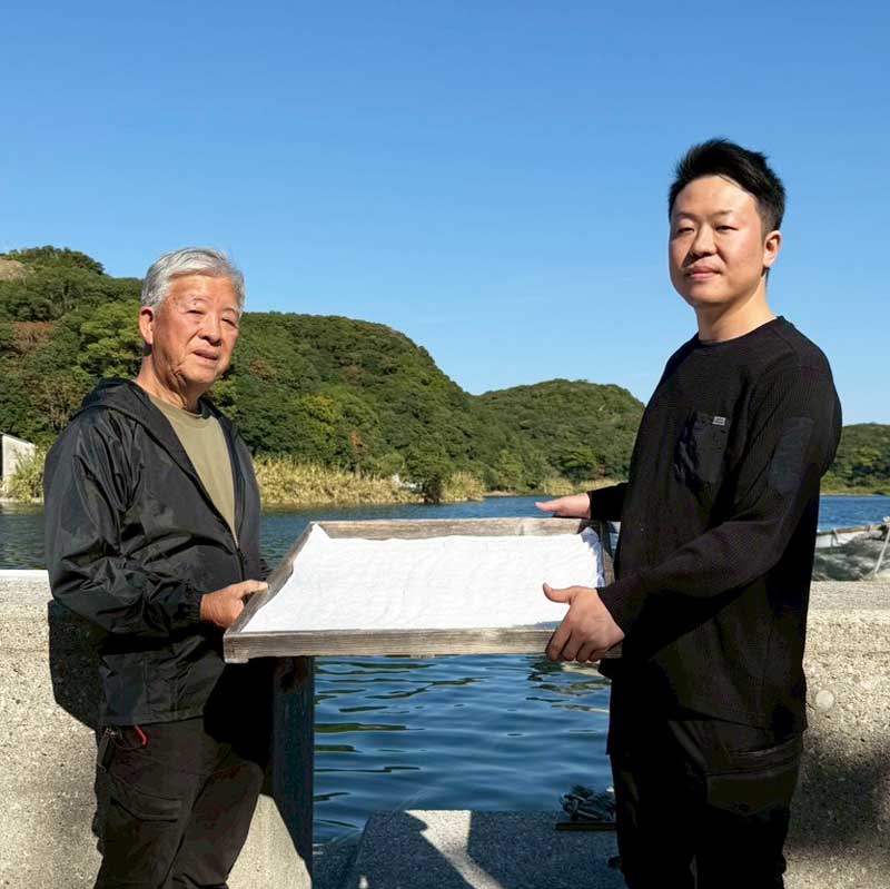 熊本 天草 茂串の海水100% 天日干し塩